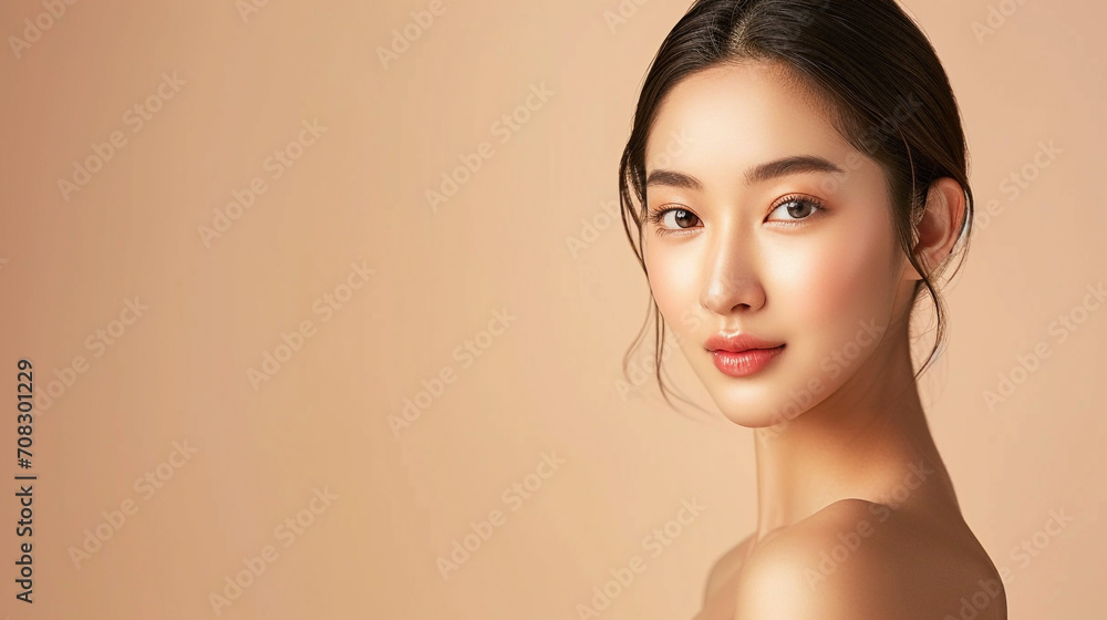 portrait of a woman with fresh skin face portrait of a woman with fresh skin face