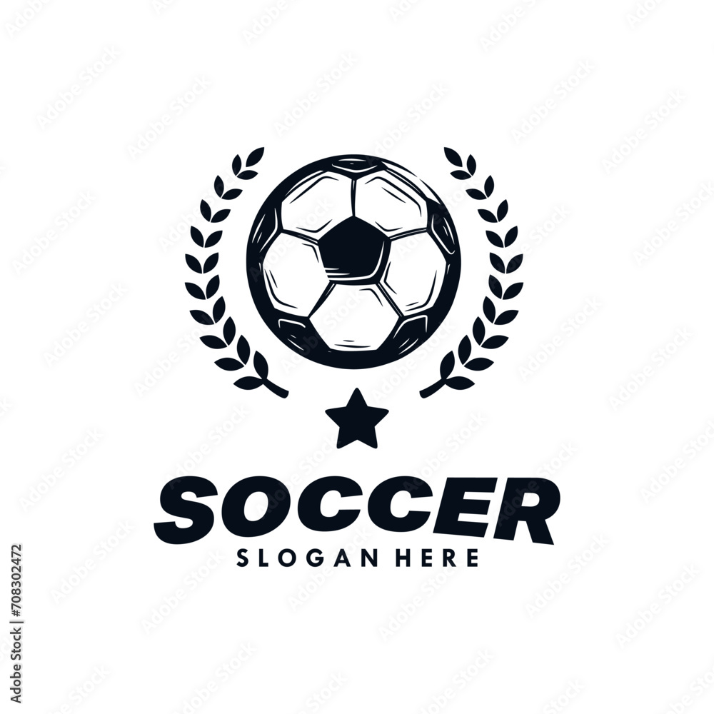 Obraz premium Soccer logo design vector illustration