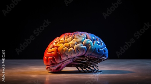 Prosthetic memories implantable knowledge neural augmentation solid color background photo
