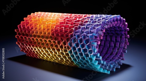 Metamaterials engineered properties unique functionality solid color background photo