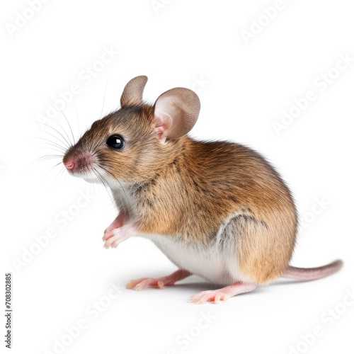 Mouse isolated on white background. Generative ai