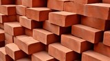 Energy storing bricks innovative construction materials sustainable building solid color background