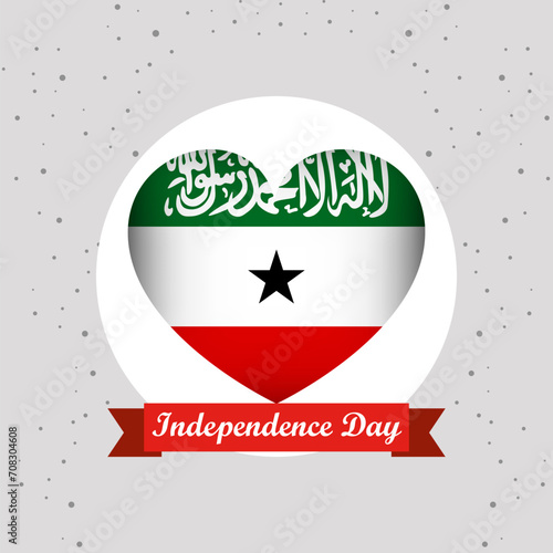 Somaliland Independence Day With Heart Emblem Design