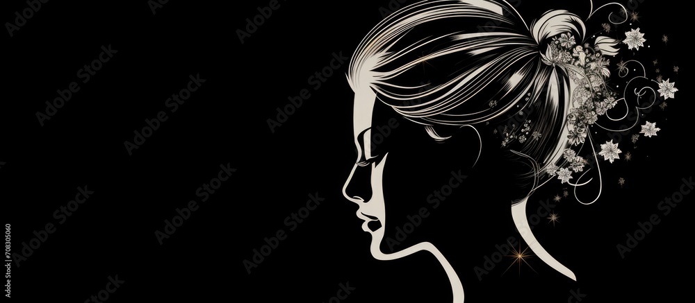 Fototapeta premium Mary's outline in profile