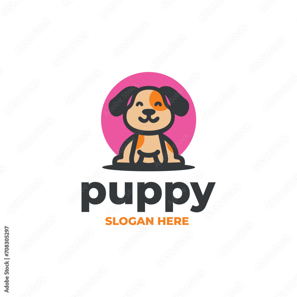 Dog Modern cute logo vector Dog Modern cute logo vector