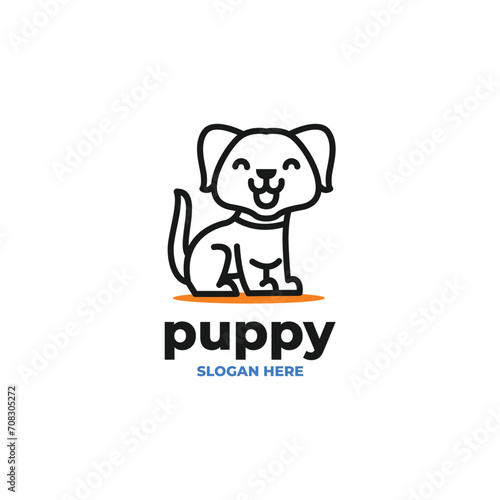 Dog Modern cute logo vector