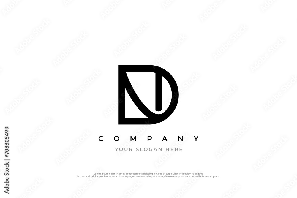 Initial Letter ND or DN Logo Design Vector Initial Letter ND or DN Logo Design Vector