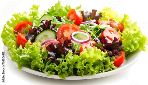 The salad on white background