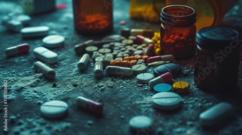 Illegal drugs cast in shadows hint at a darker side of medicine photo