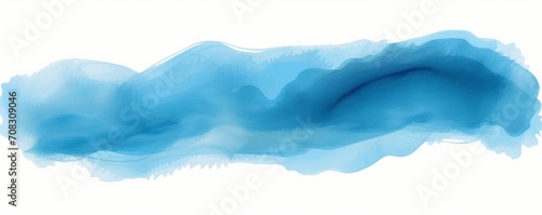 Blue Watercolor Stroke Brush, Generative AI