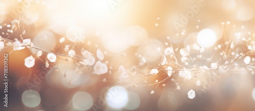 Abstract background with white bokeh