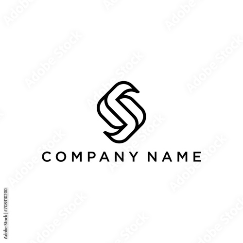 logo s or letter s monoline logo design