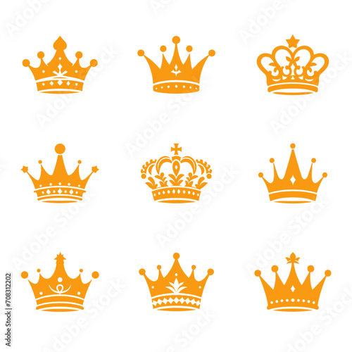 Vector of queen crown with simple and elegant style