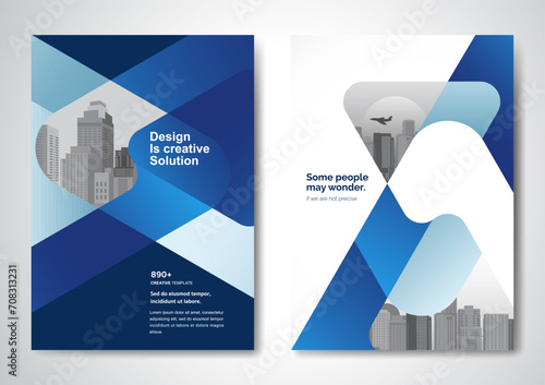 Template vector design for Brochure, AnnualReport, Magazine, Poster, Corporate Presentation, Portfolio, Flyer, infographic, layout modern with color size A4, Front and back, Easy to use.