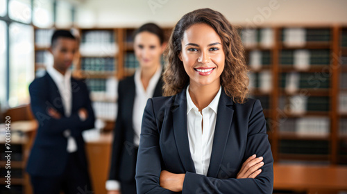 Business woman, portrait and arms crossed in a office with corporate management and success. Female manager, company worker and training employee at a workplace with confidence and ceo smile