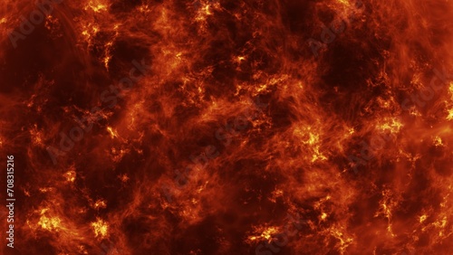 Close up view of a red fire plasma