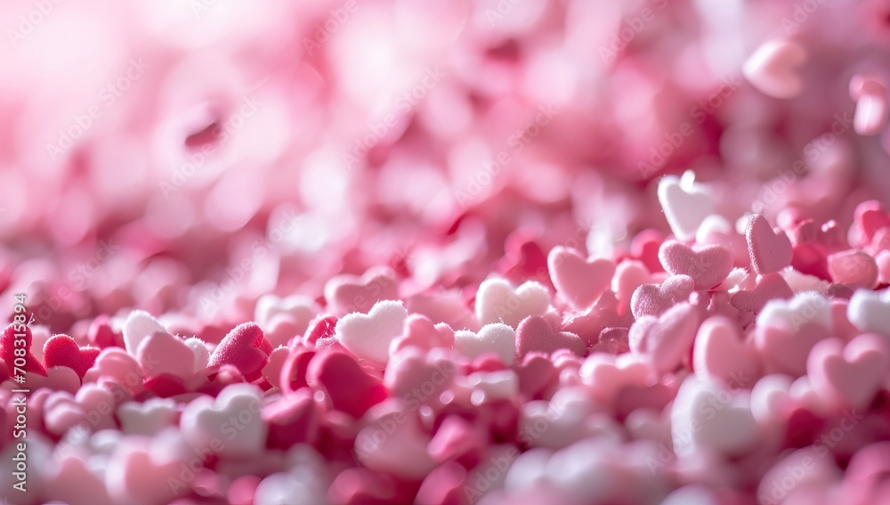 Obraz premium Close up of Pink and White Heart Shaped Candies