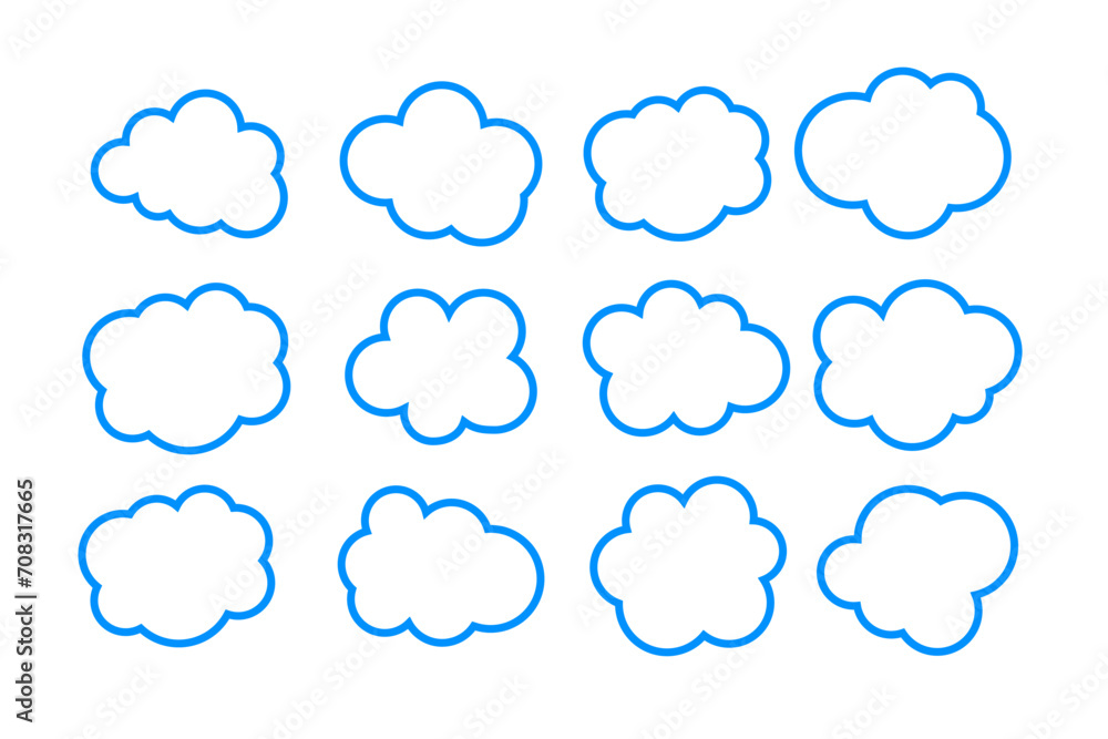 line style daytime clouds symbols in collection line style daytime clouds symbols in collection