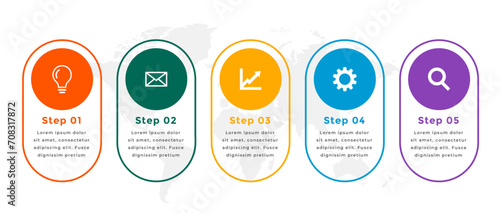 business infographic timeline chart template with world map for global progress