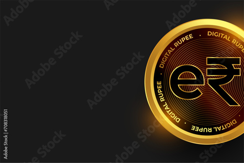 digital currency erupee e-rupi virtual coin design