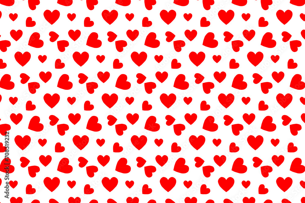 Red hearts seamless pattern. Vector illustration Red hearts seamless pattern. Vector illustration