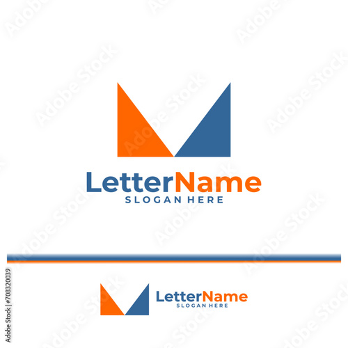 Modern letter MV logo design vector. Creative M logo concepts template