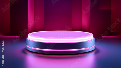 Modern round product advertising podium  booth  stage  product background  promotional event background