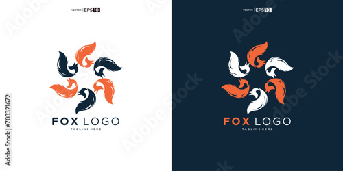 creative fox Animal Modern Simple Design Concept