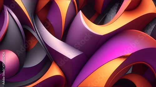 3d Colorful abstract wallpaper modern background 64.