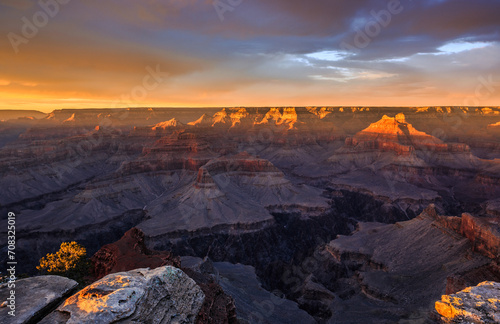 Twilight Dusk on Grand Canyon  Grand Canyon National Park  Arizona
