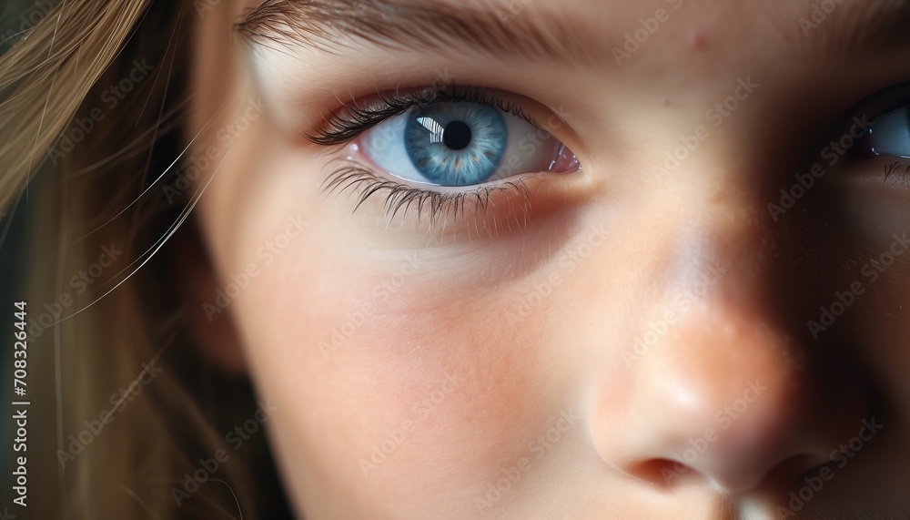 close up shot of beautiful eyes from young girl close up shot of beautiful eyes from young girl