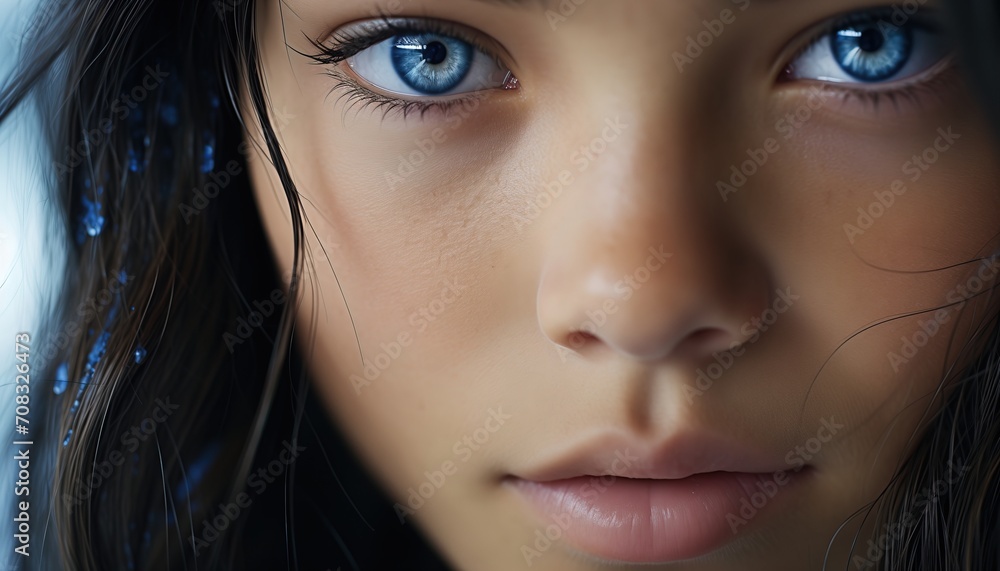 close up shot of beautiful eyes from young girl close up shot of beautiful eyes from young girl