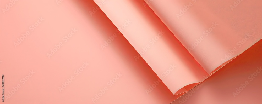 Abstract geometric background in Peach Fuzz tones, colour of the year 2024. Folded sheets of paper.Template for separate project, cover, backdrop for cosmetic product, or for text. AI generated. Abstract geometric background in Peach Fuzz tones, colour of the year 2024. Folded sheets of paper.Template for separate project, cover, backdrop for cosmetic product, or for text. AI generated.