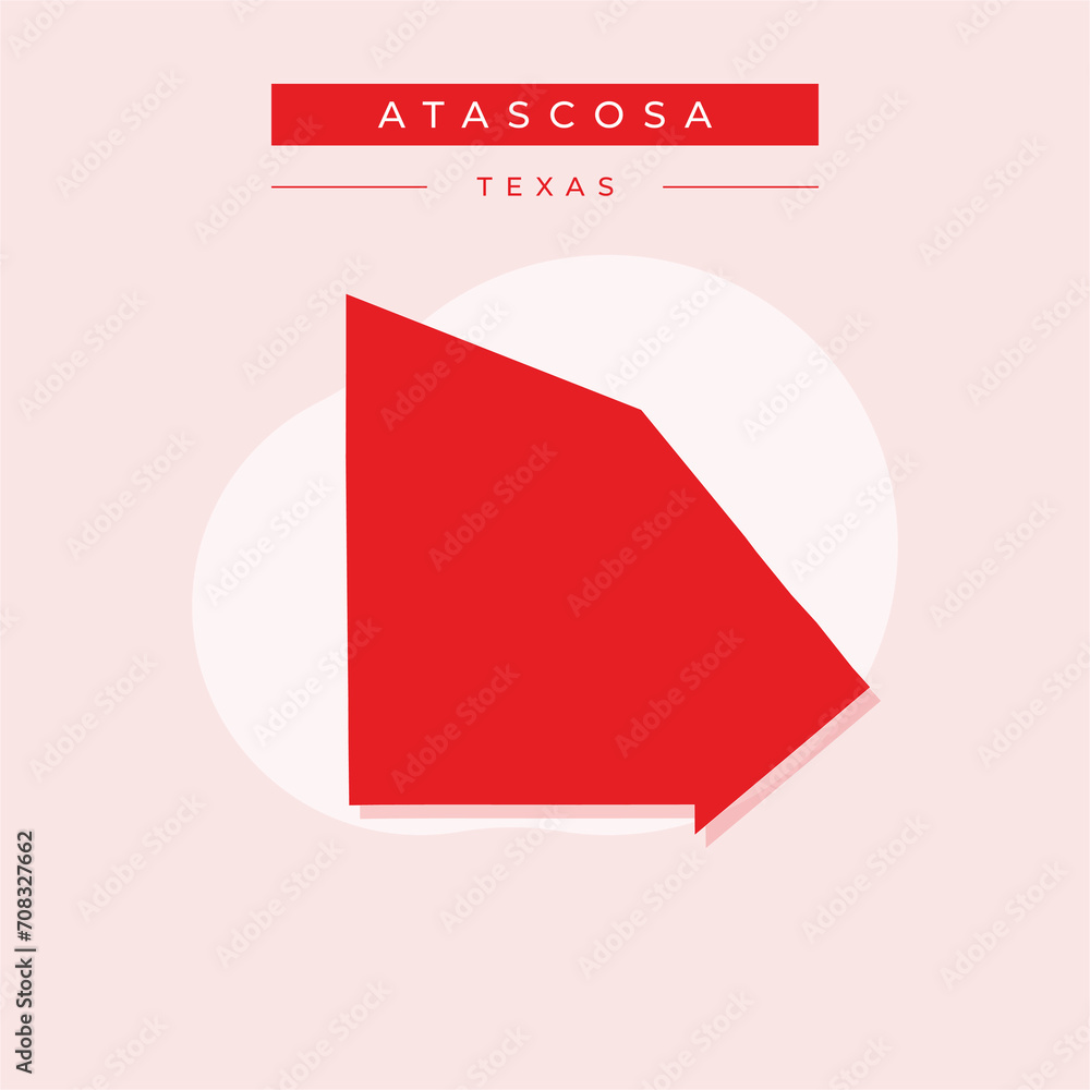 Vector illustration vector of Atascosa map Texas Vector illustration vector of Atascosa map Texas