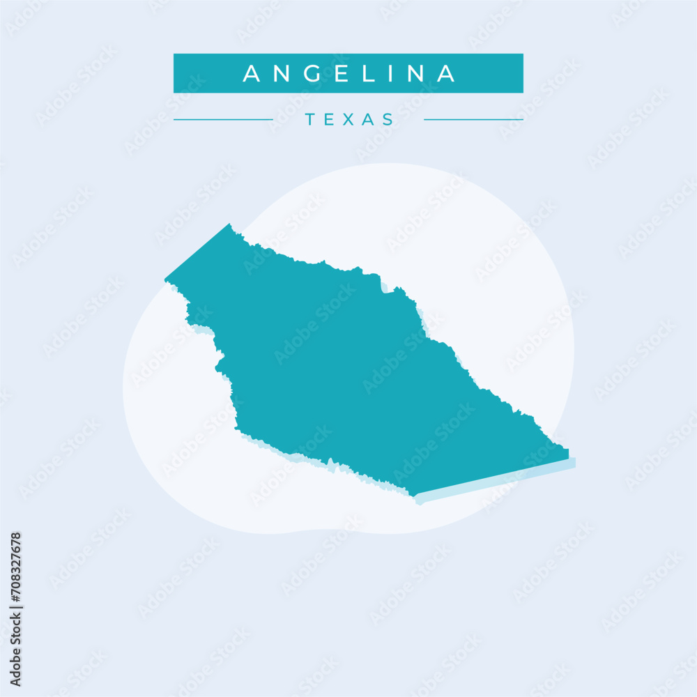 Vector illustration vector of Angelina map Texas