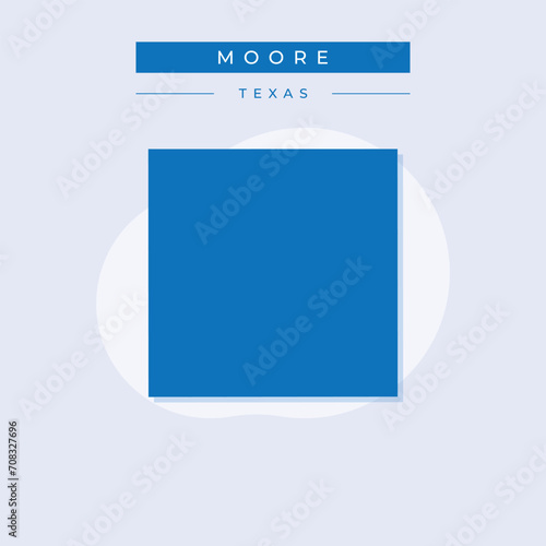 Vector illustration vector of Moore map Texas