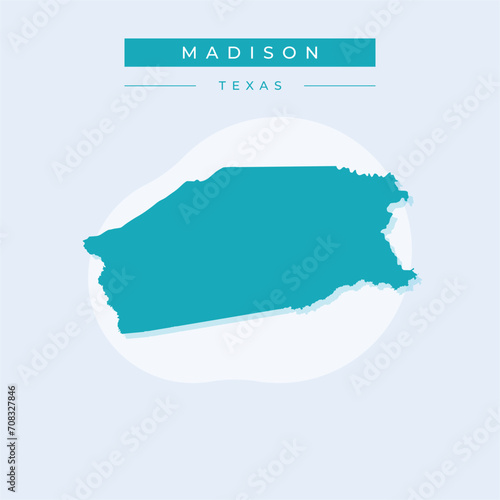 Vector illustration vector of Madison map Texas