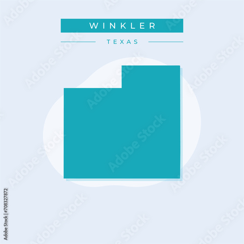 Vector illustration vector of Winkler map Texas photo