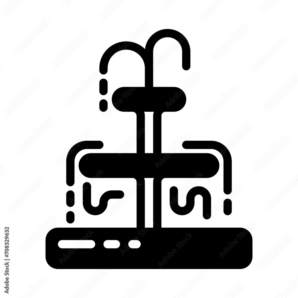 fountain icon, glyph icon style fountain icon, glyph icon style