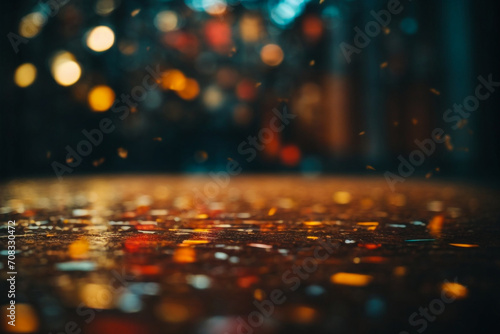 Rain color night background