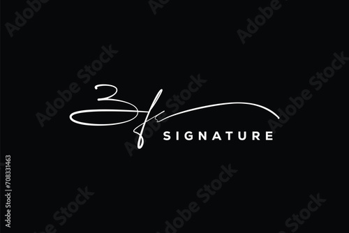 ZF initials Handwriting signature logo. ZF Hand drawn Calligraphy lettering Vector. ZF letter real estate, beauty, photography letter logo design.