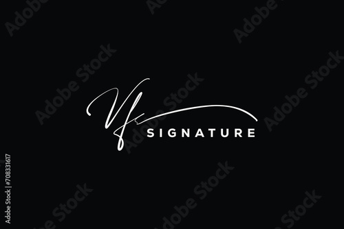 VF initials Handwriting signature logo. VF  Hand drawn Calligraphy lettering Vector. VF letter real estate, beauty, photography letter logo design.