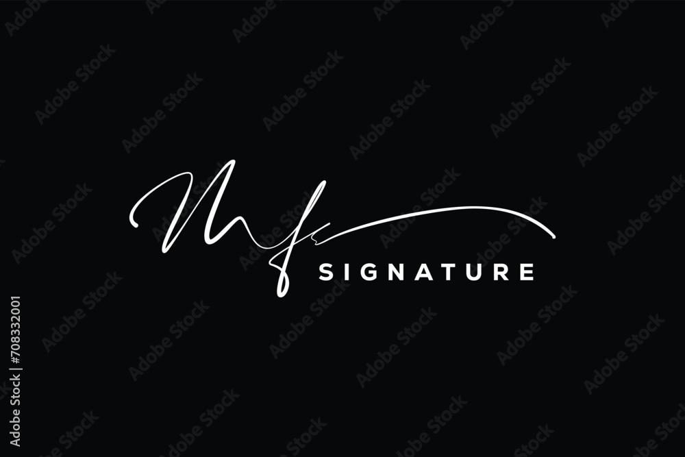 MF initials Handwriting signature logo. MF Hand drawn Calligraphy lettering Vector. MF letter real estate, beauty, photography letter logo design.