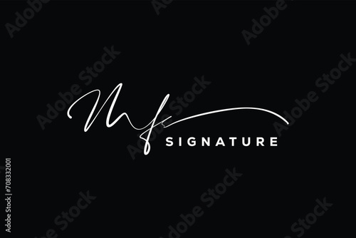 MF initials Handwriting signature logo. MF Hand drawn Calligraphy lettering Vector. MF letter real estate, beauty, photography letter logo design. photo