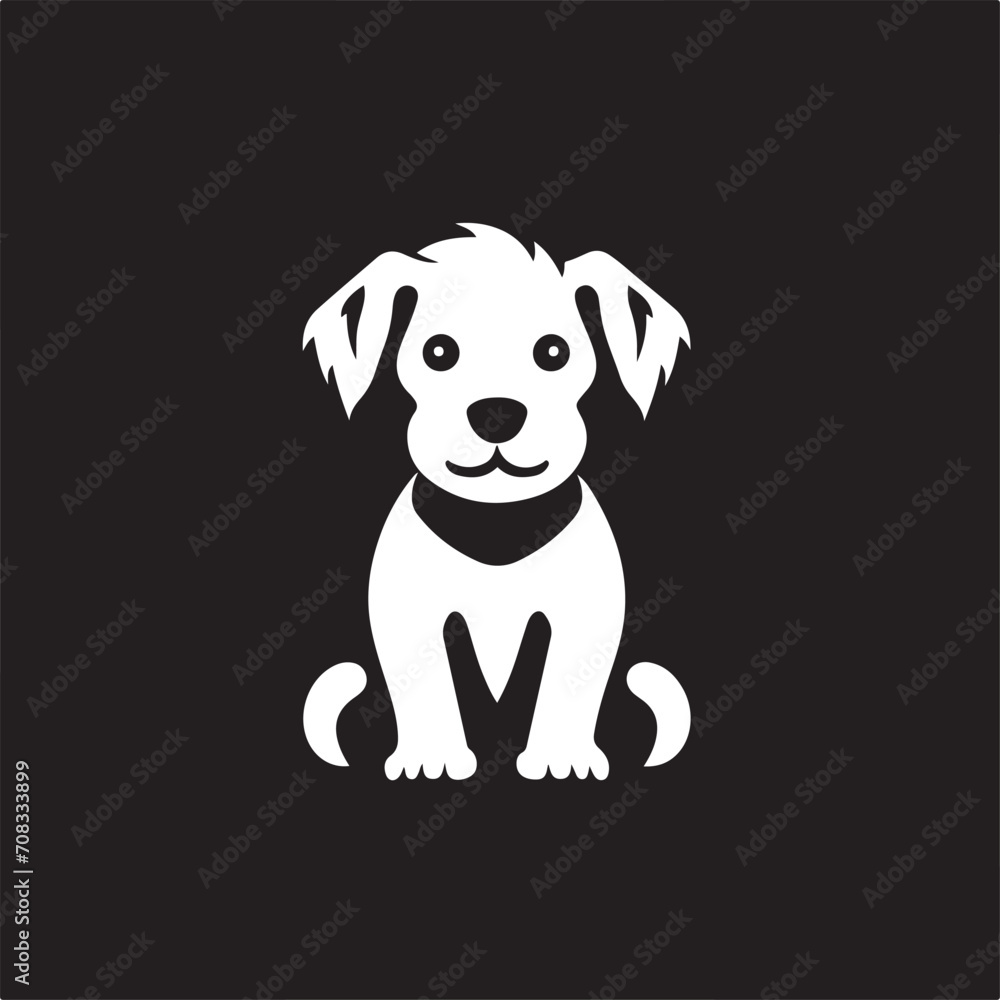 Fototapeta premium cute dog vector illustration generative ai
