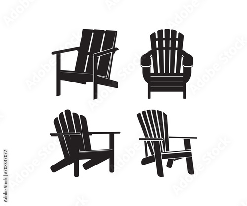 Adirondack chair, Beach Summer Adirondack chair, Chairs silhouette