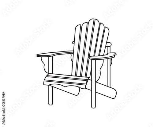Adirondack chair outline