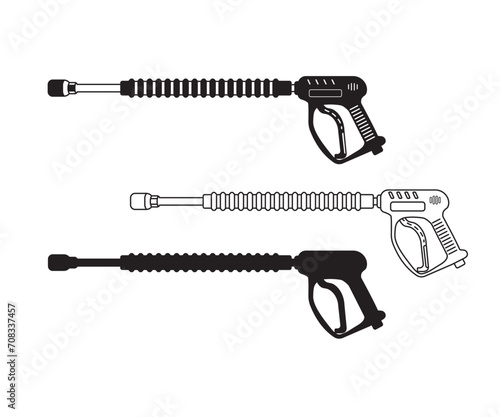 Pressure Washer Gun , Pressure Washing Vector, Pressure Washer Gun Monogram, Pressure Washing Logo, Power Washing Gun