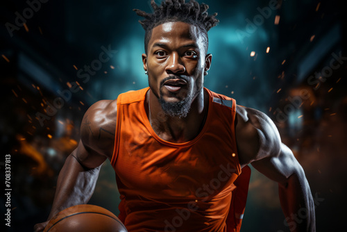 Photo Realistic of a Basketball Player in Basketball Shorts and a Sweat-Wicking Jersey, Generative AI © Giantdesign