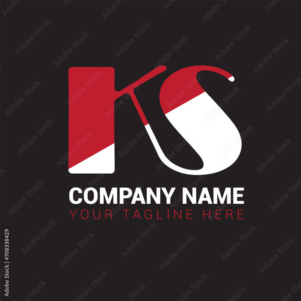 SK, KS, S, K abstract letters logo monogram SK, KS, S, K abstract letters logo monogram